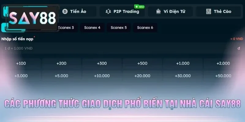 Các Phương Thức Giao Dịch Phổ Biến Tại Nhà Cái Say88