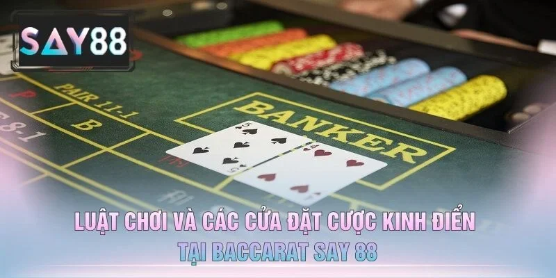 Luật Chơi Và Các Cửa Đặt Cược Kinh Điển Tại Baccarat Say 88